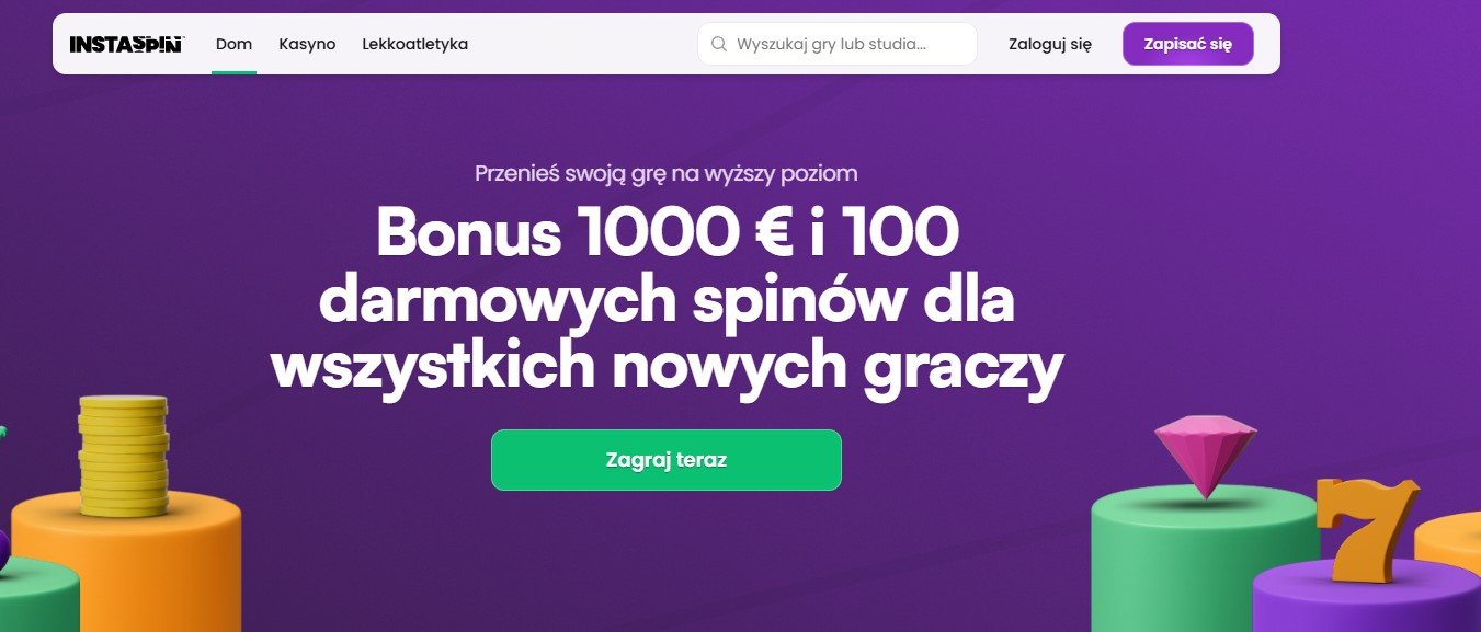 Instaspin – Intuicyjna platforma i cashback